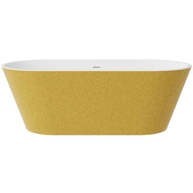 BESCO Wanna wolnostojąca DEEVA GLAM złota 150x75 syfon chrom #WWA-150