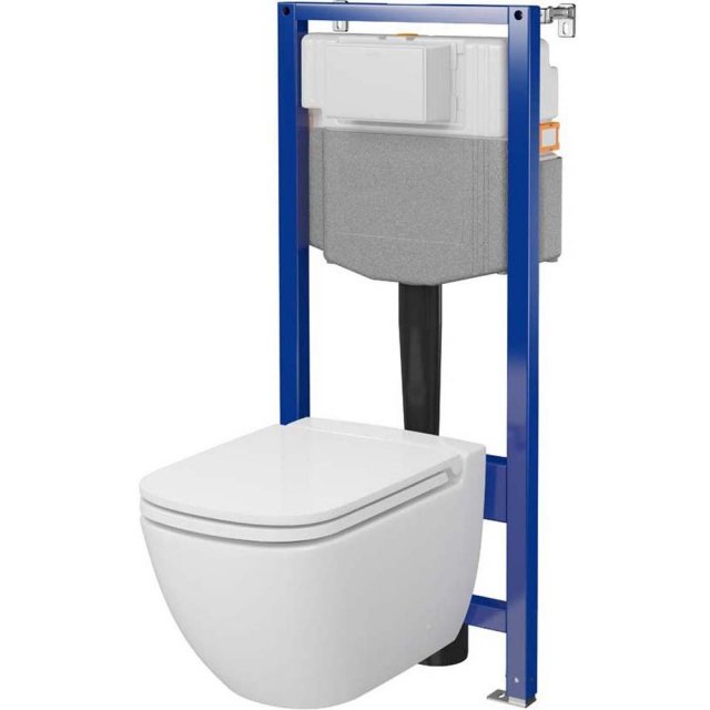 CERSANIT Zestaw podtynkowy AQUA PLUS mechaniczny z miską CASPIA i des