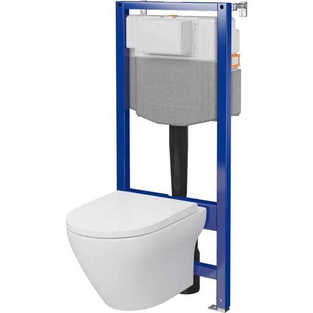 CERSANIT Zestaw podtynkowy AQUA PLUS mechaniczny z miską LARGA i desk