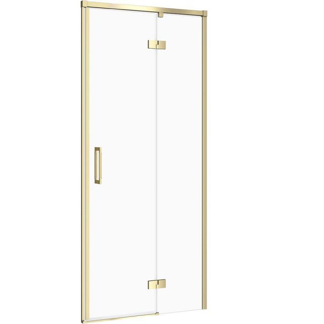 CERSANIT Drzwi prysznicowe LARGA złoty mat, prawe 80x195 szkło transp