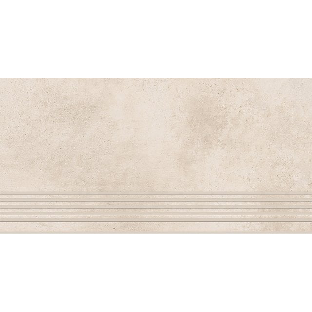 Gres szkliwiony stopnica GENFORD cream mat 29,8x59,8 gat. I Cersanit