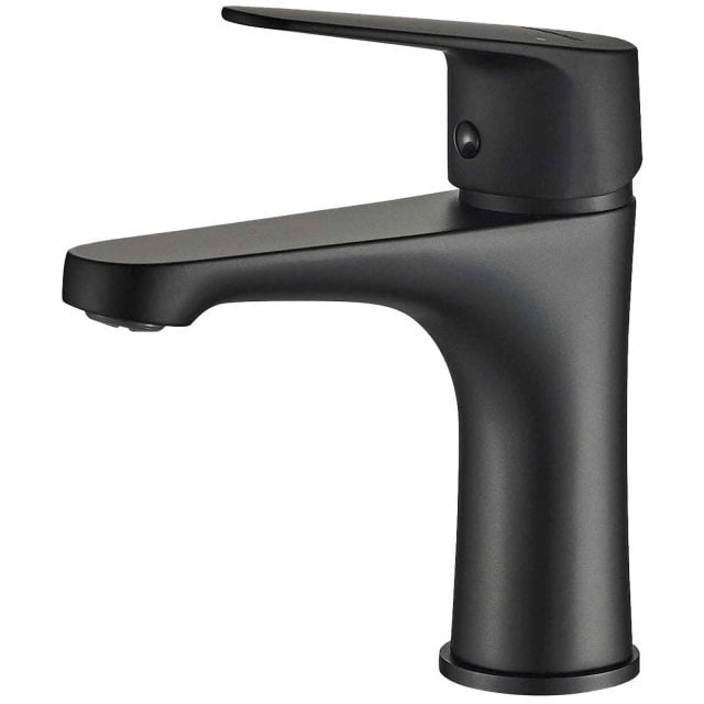 KUCHINOX Bateria umywalkowa stojąca SAGRA z korkiem klik-klak czarna