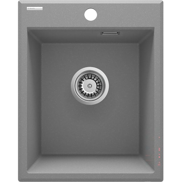 DEANTE Zlewozmywak granitowy ERIDAN szary metalik 1-komorowy ZQE_S104