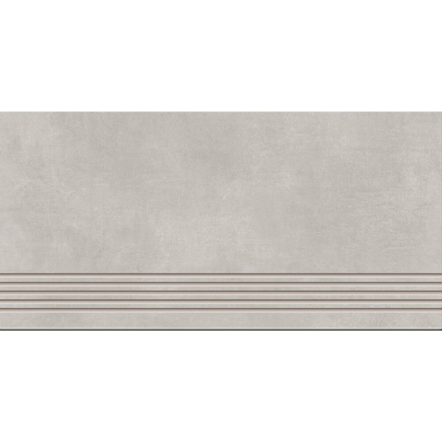 Gres szkliwiony stopnica SILVER PEAK light grey mat 29,8x59,8 gat. I