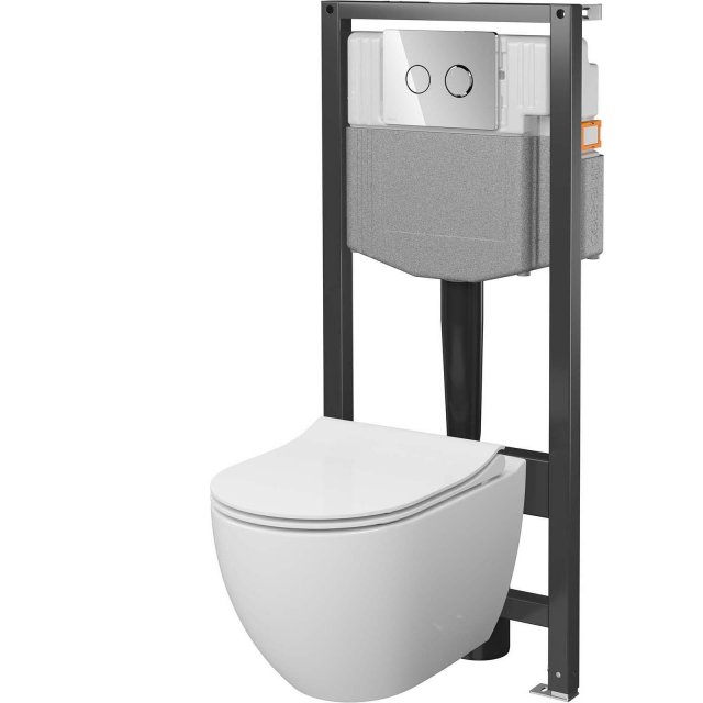 CERSANIT Zestaw podtynkowy GARDA SYSTEM 50 pneumatyczny, miska, deska