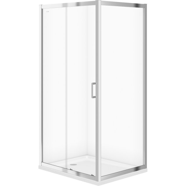 CERSANIT Kabina prysznicowa przesuwna ZIP chrom szkło transparentne 1