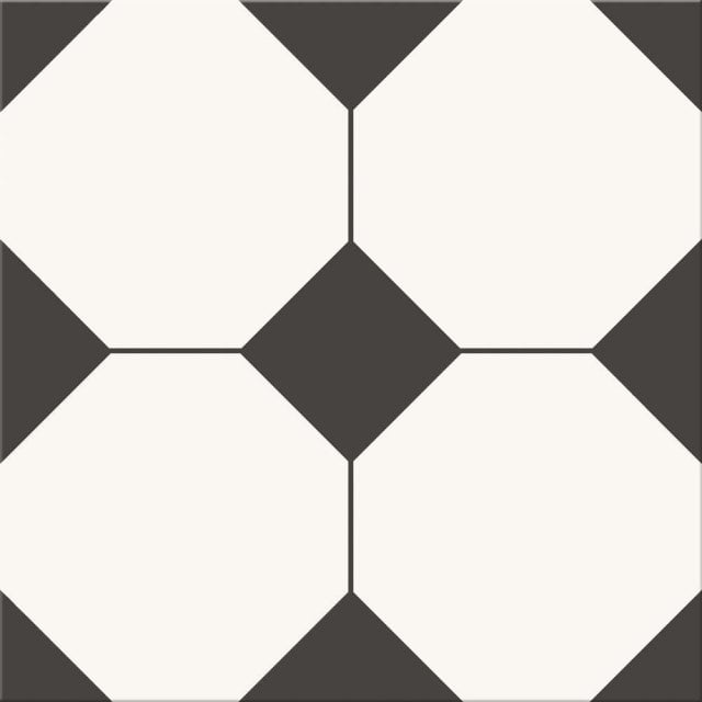 Gres szkliwiony PATCHWORK B&W multicolour mat 29,8x29,8 gat. I