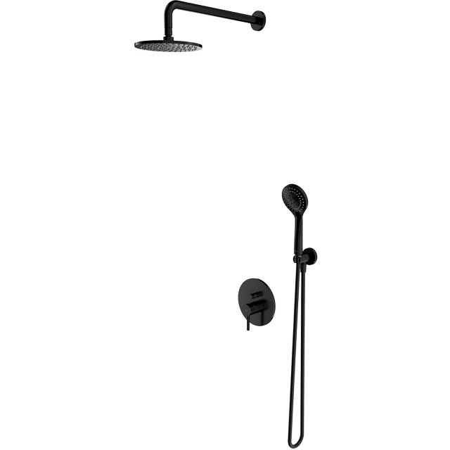 OMNIRES System prysznicowy Y podtynkowy czarny półmat SYSY38BL