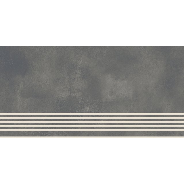 Gres szkliwiony stopnica STREET ART graphite mat 29,8x59,8 gat. I