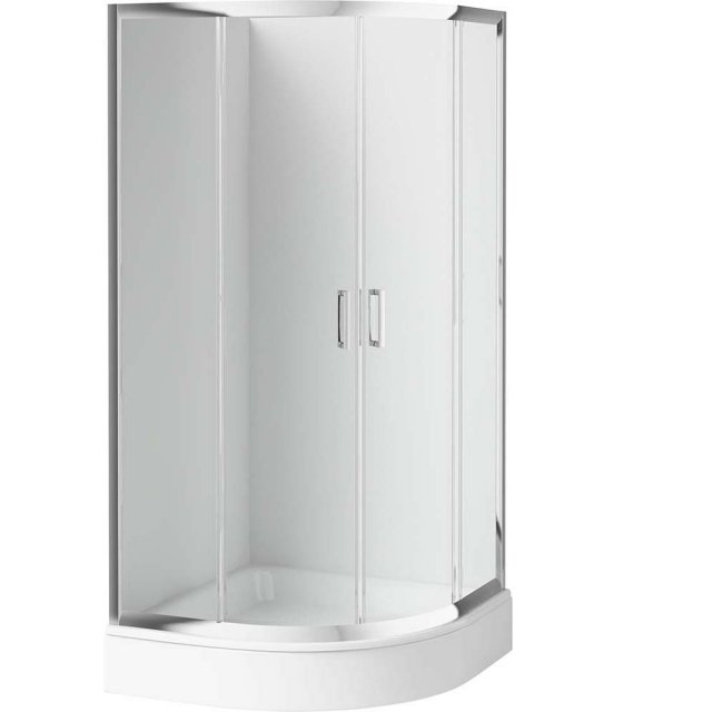 DEANTE Kabina prysznicowa półokrągła FUNKIA szkło transparentne 90x90