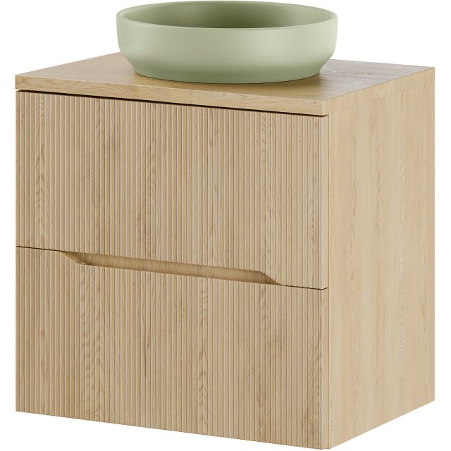 COMAD Zestaw mebli NORDIC CREMONA szafka z blatem 60 cm, umywalka RIV