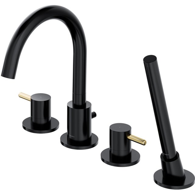 OMNIRES Bateria nawannowa Y 4-otworowa czarno-złota Y1232BLGL