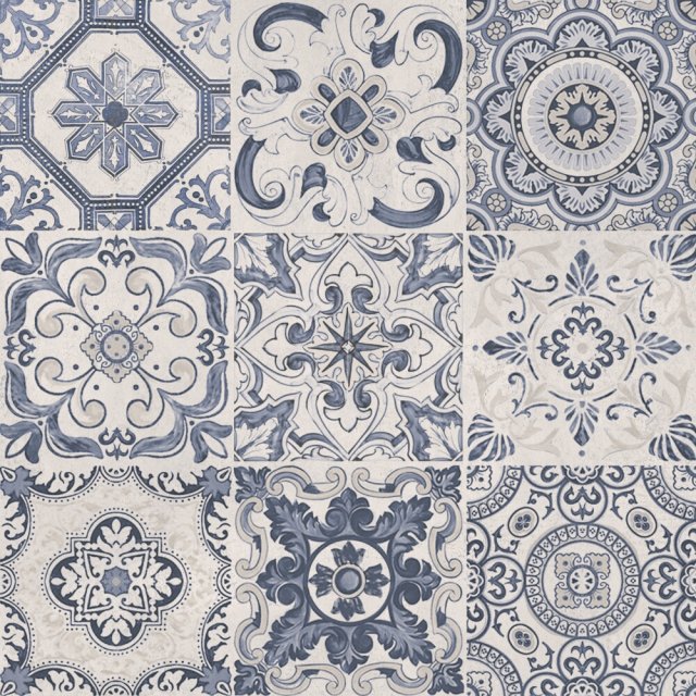 Gres szkliwiony PRIMERO blue patchwork lappato 59,8x59,8 gat. I