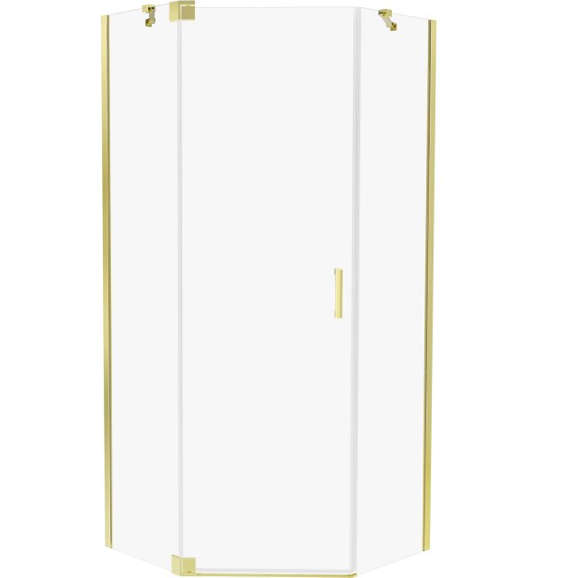 Kabina prysznicowa pięciokątna ALLURIA 1D GOLD SHINE 90x90x200 TER-02
