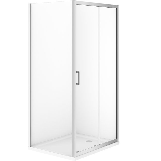 CERSANIT Kabina prysznicowa VERSO przesuwna 100x80x190 chrom z brodzi