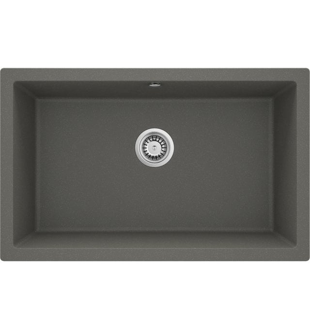 DEANTE Zlewozmywak granitowy CORDA antracyt metalik 1-komorowy podwie