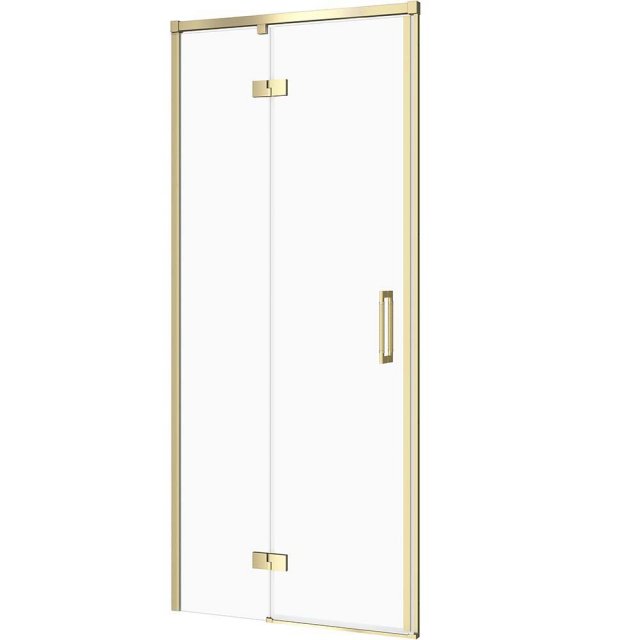 CERSANIT Drzwi prysznicowe LARGA złoty mat, lewe 80x195 szkło transpa