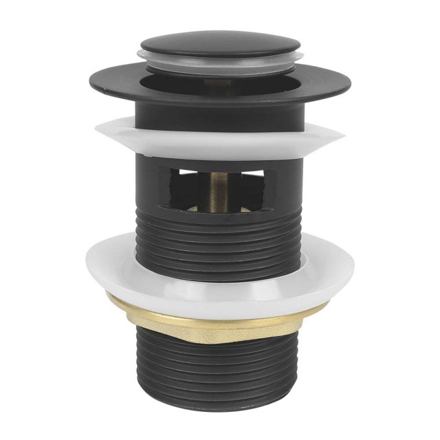 KUCHINOX Korek umywalkowy klik-klak z przelewem czarny CKK_71R1