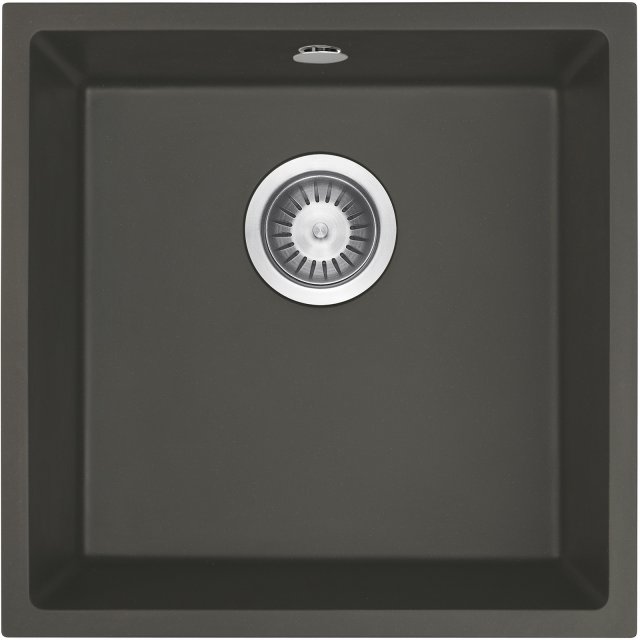 DEANTE Zlewozmywak granitowy CORDA antracyt metalik 1-komorowy podwie