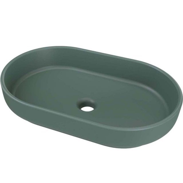 COMAD Umywalka nablatowa RIVER 2 FOREST GREEN MATT 55x35 cm UN 55 ( E