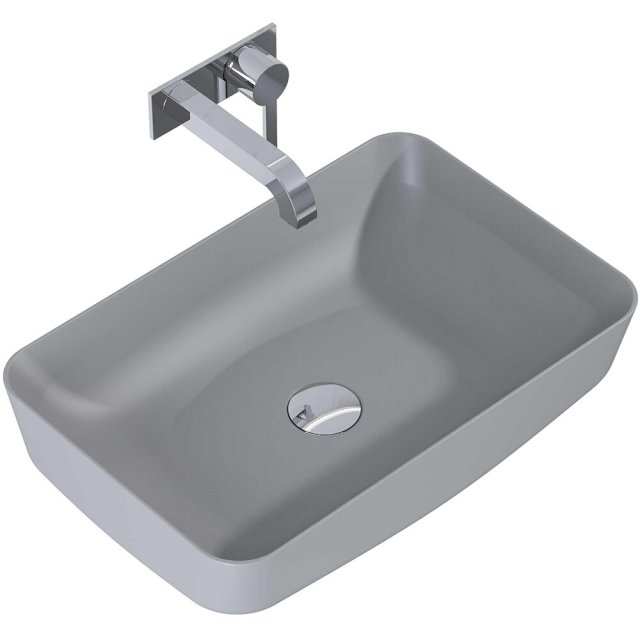 ELITA Umywalka nablatowa NOMIA 50x39 blat, ceram light grey matt 1450