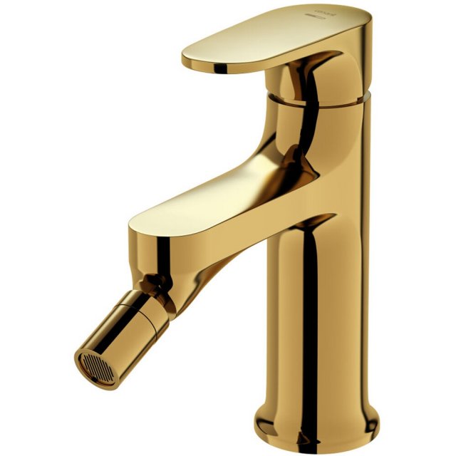 CERSANIT Bateria bidetowa stojąca INVERTO uchwyty 2 design in 1 złote