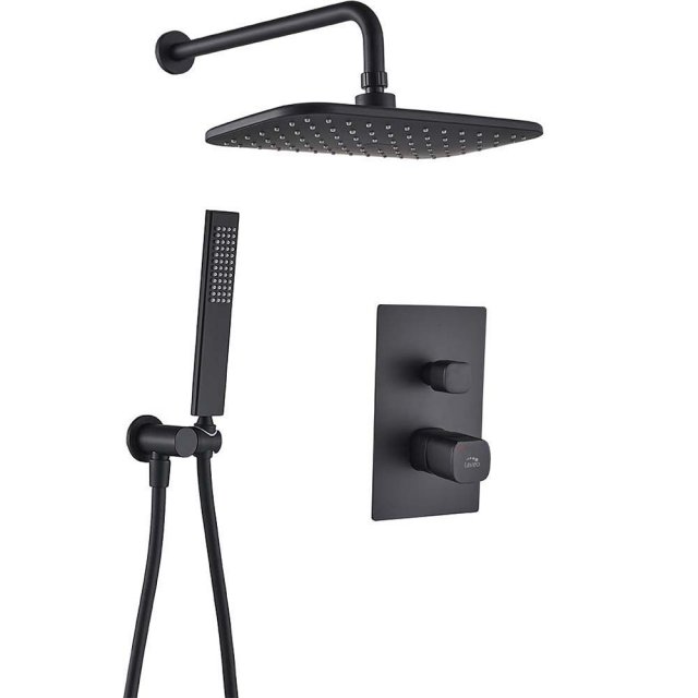 LAVEO Zestaw prysznicowy podtynkowy TORES czarny BVT_701P