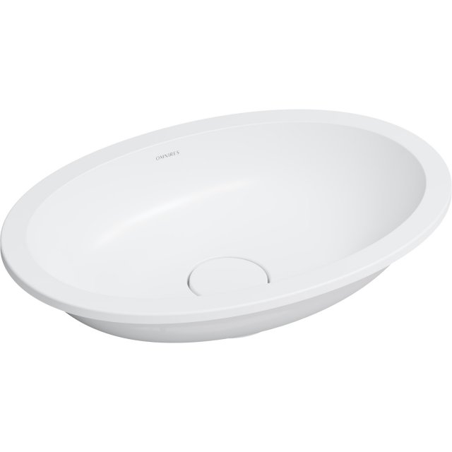 OMNIRES Umywalka podblatowa SHELL M+ 48x31 biała mat SHELL480UPBM