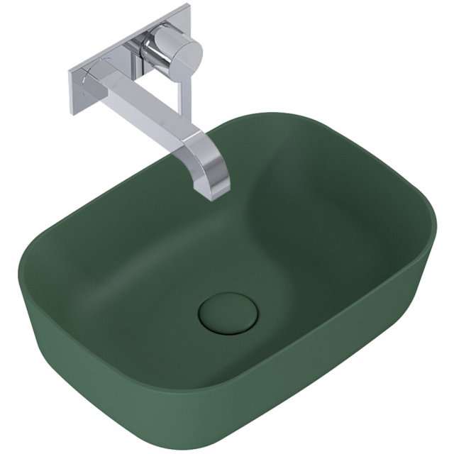 ELITA Umywalka nablatowa RENI 46x33 blat, ceram forest green matt 146