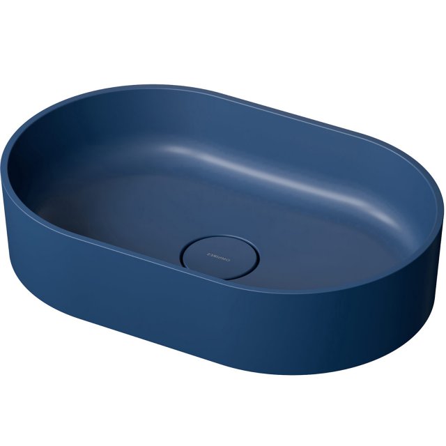 OMNIRES Umywalka nablatowa OVO M+ 55 owalna midnight blue mat OVOUNMB