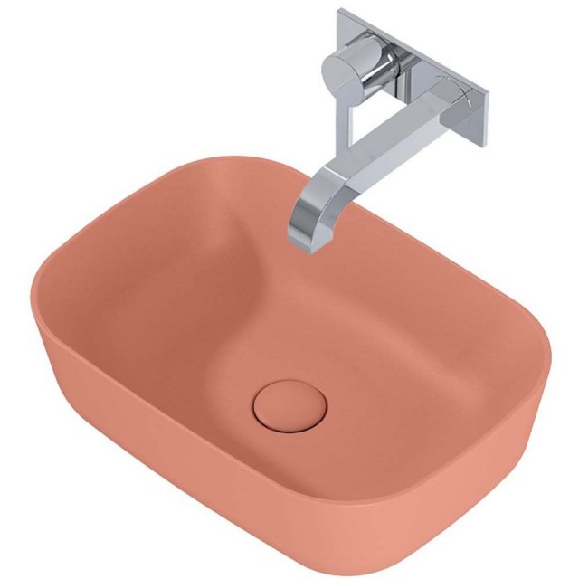 ELITA Umywalka nablatowa RENI 46x33 blat, terra pink matt 146081