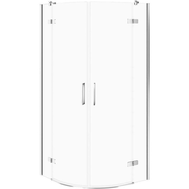 CERSANIT Kabina prysznicowa półokrągła JOTA 90x90 chrom, szkło transp