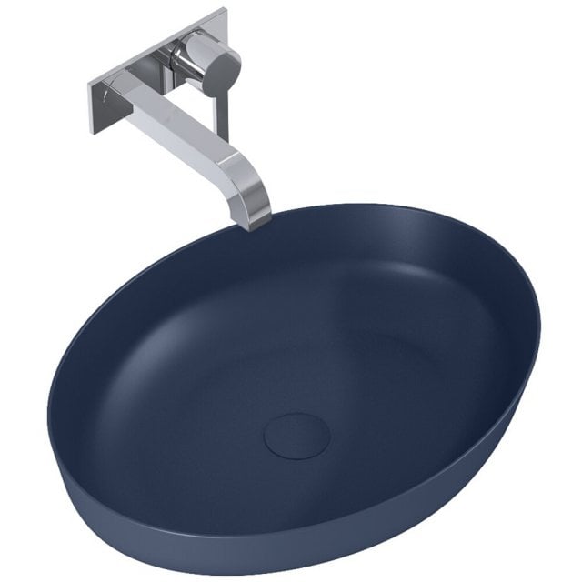 ELITA Umywalka nablatowa RIKA 52x40 blat, ceram navy blue matt 146050