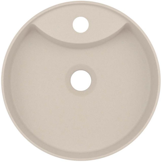 DEANTE Umywalka nablatowa SILIA z wyspą na baterię granitowa beżowa C