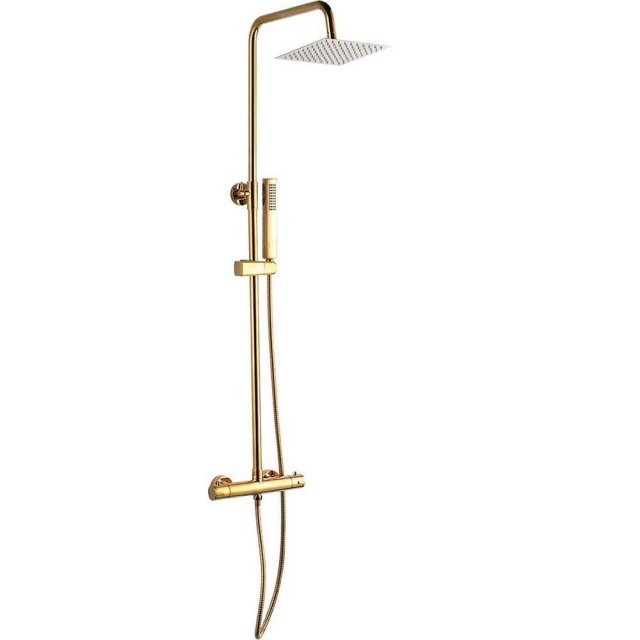 LAVEO Kolumna prysznicowa POLA z baterią termostatyczną złota PLA_G0T