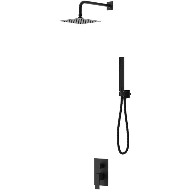 LAVITA Zestaw prysznicowy podtynkowy AQUILA z deszczownicą czarny
