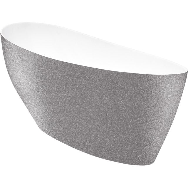 BESCO Wanna wolnostojąca KEYA GLAM 165x70 cm srebrna standardowy klik