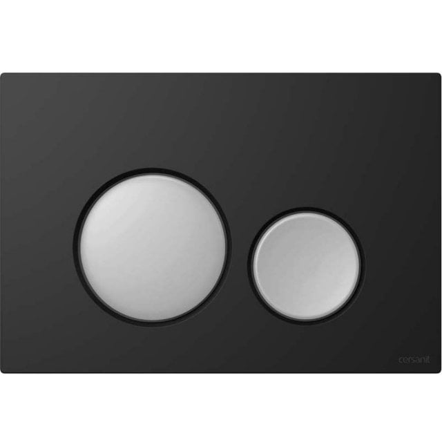 CERSANIT Przycisk spłukujący LUNA czarny matowy klawisze chrom mat K9