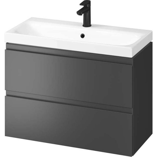 CERSANIT Szafka z umywalką SET B886 MODUO SLIM 80 antracytowa S801-47