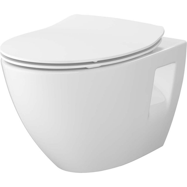 CERSANIT Miska podwieszana MODUO PLUS OVAL deska SLIM duroplastowa wo