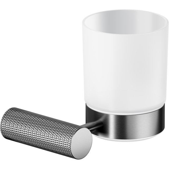 CERSANIT Kubek łazienkowy ścienny ZEN gun metal S951-904