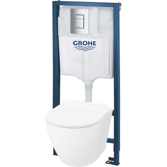 LAVITA Zestaw podtynkowy WC pneumatyczny GROHE, miska, deska, przycis