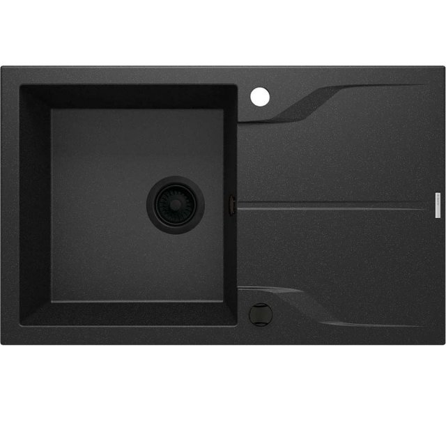 DEANTE Zlewozmywak granitowy ANDANTE grafit metalik 1-komorowy z ocie