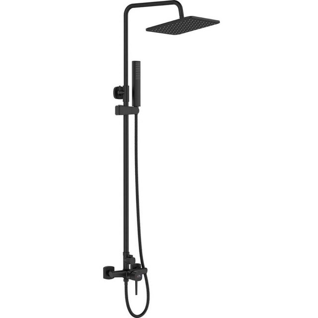 LAVEO Kolumna prysznicowa POLA z baterią mieszaczową czarna PLA_70KX