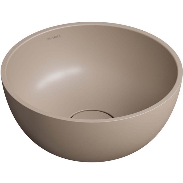 OMNIRES Umywalka nablatowa SHELL M+ dune beige mat O35 SHELL350UNDB