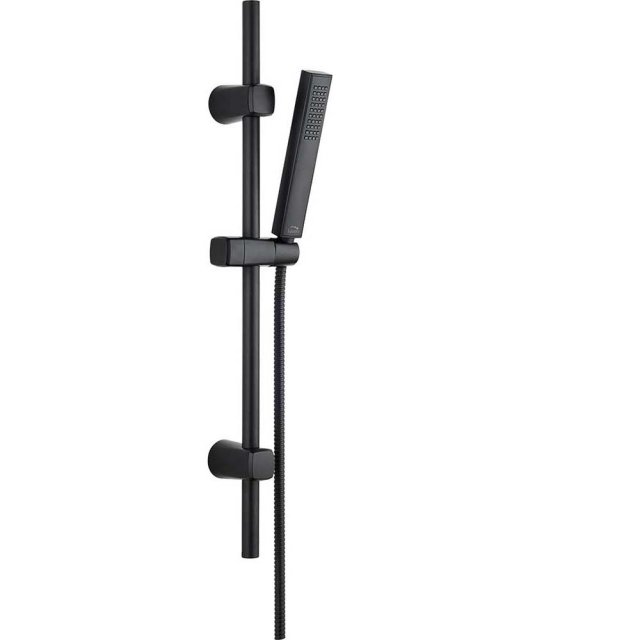 LAVEO Zestaw prysznicowy POLA z drążkiem czarny NAP_71A1
