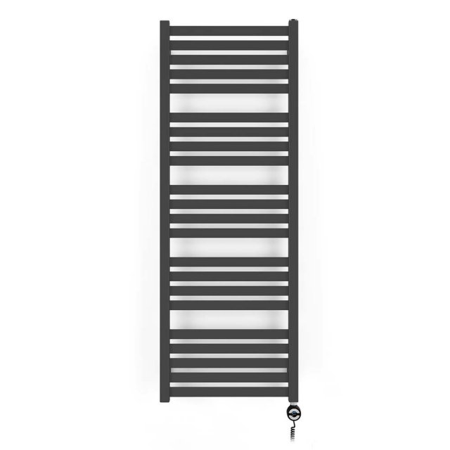 TERMA Grzejnik łazienkowy MARLIN 118x43 czarny WGMAR118043K9M5ZS