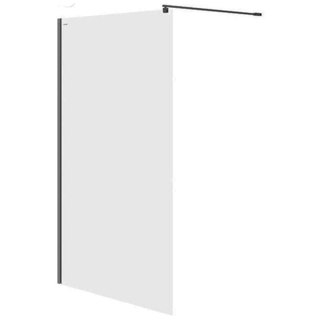 CERSANIT Kabina prysznicowa WALK-IN MILLE czarna 120x200 szkło transp