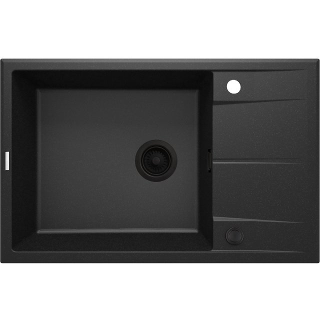 DEANTE Zlewozmywak granitowy ERIDAN grafit metalik 1-komorowy z ociek