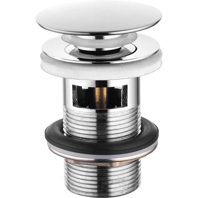 KUCHINOX Korek umywalkowy klik-klak z przelewem chrom CKK_02R1